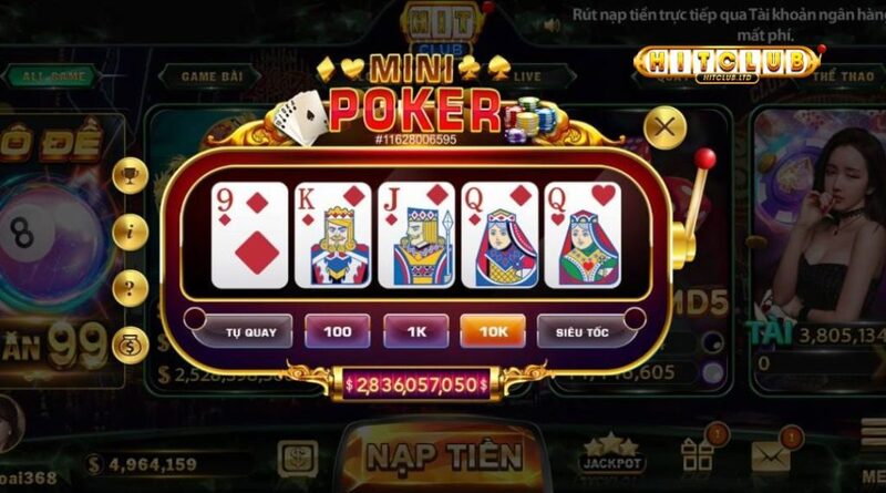 Hệ thống thuật ngữ xuất hiện trong trò chơi Mini Poker